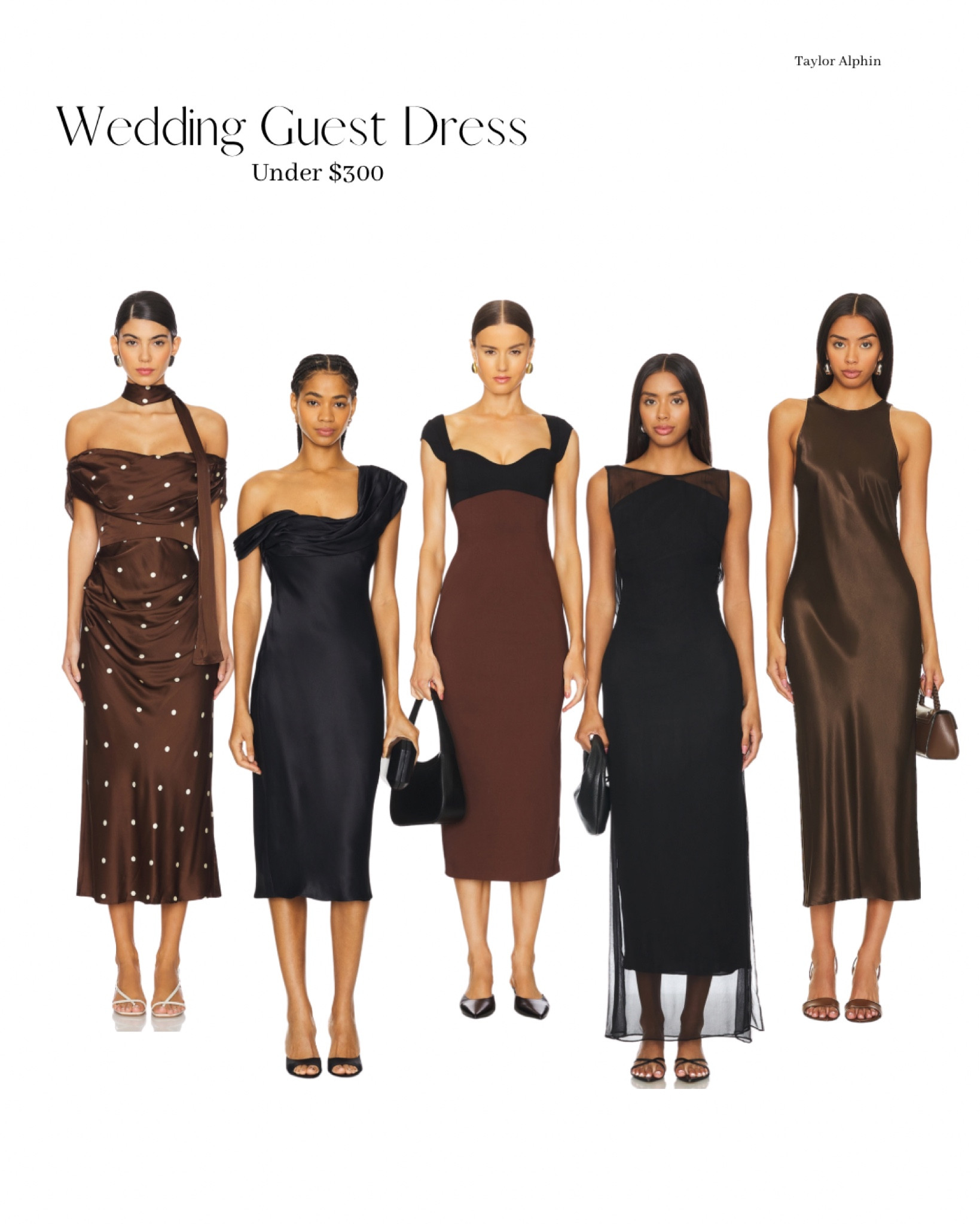 Wedding Guest Dresses under $300!!! 

#WeddingGuestDress #CocktailDress #MidiDress #Wedding #OutfitInspo #BrownDress #BlackDress 

#LTKParties #LTKStyleTip #LTKWedding