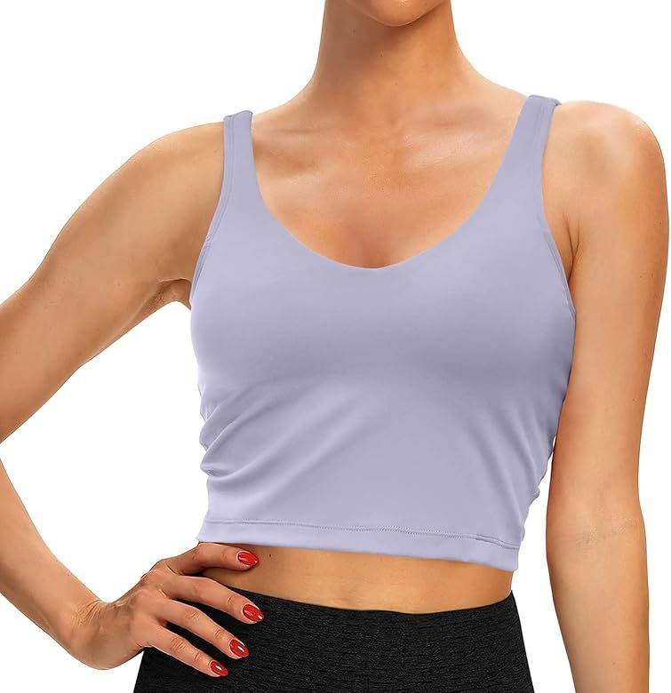 Peliwan Sports Bras for Women Wirefree Padded High Impact Tank Top with Removable Pads Yoga Bras ... | Amazon (US)