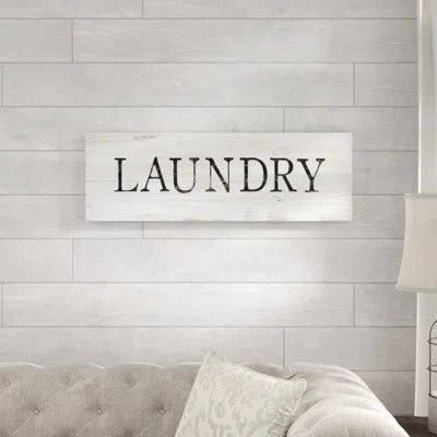 'Farmhouse Laundry Sign' Textual Art on Canvas Gracie Oaks | Wayfair North America