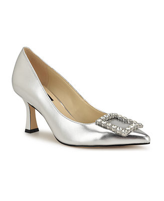 Nine West Women's Jaquee Pointy Toe Embellished Dress Pumps - Macy's | Macy's