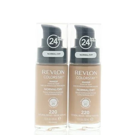 Revlon Colorstay 24 Hrs Makeup Normal/Dry SPF 20 220 Natural Beige (2 Pack) 1oz Each | Walmart (US)