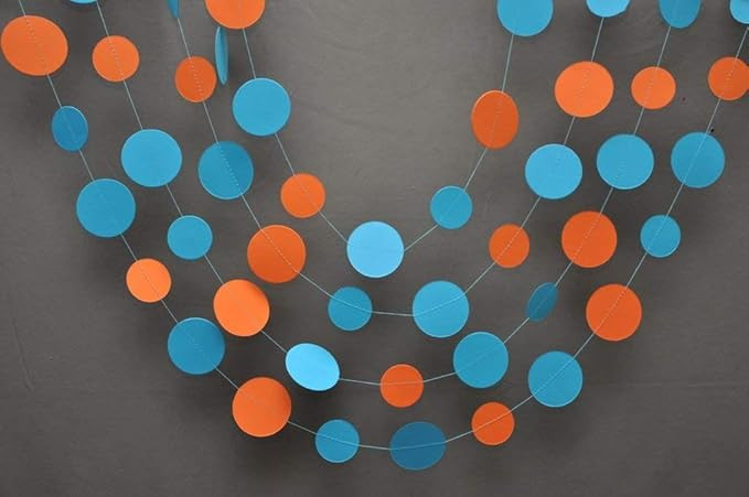 Boston Creative Company Garland - Blue Orange Garland - Beach Wedding - Wedding Garland - Paper G... | Amazon (US)