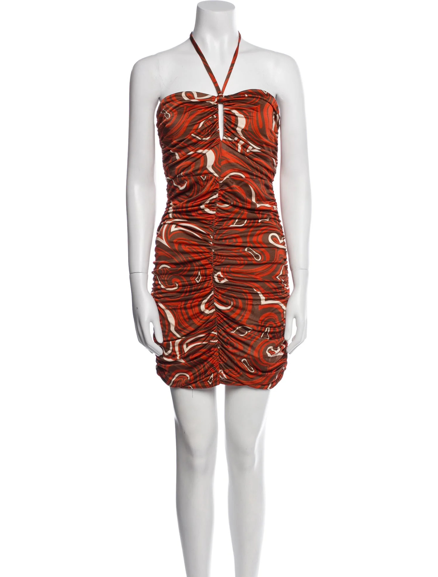 Ronny Kobo Halterneck Mini Dress - Orange Dresses, Clothing - WRNNY48275 | The RealReal | The RealReal