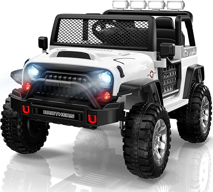 L8 2 Seater Ride On Car, 12V Kids Electric Car w/Remote Control, 4-Wheel Suspension, Bluetooth Sp... | Amazon (US)