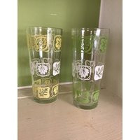 Vintage Drinking Glasses-Set Of 2 Libbey Spring Leaves 14 Oz Glass Tumblers | Etsy (US)