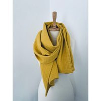 Yellow Woman Scarf - Huge Bohostyle Shawl Ultrasoft Long Fashion Wrap Coverup Streetstyle Outfit Ultrasoft | Etsy (US)