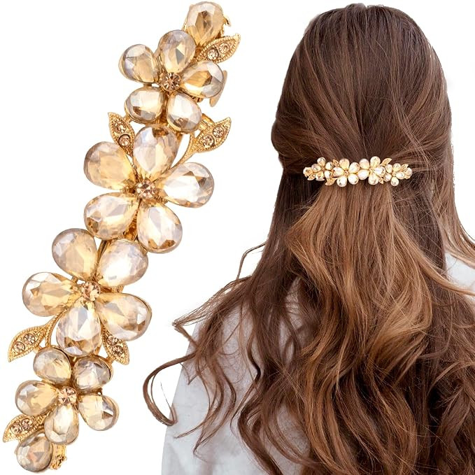 Joez Wonderful Rhinestone Hair Clips, Bridal Hair Accessories for Women, Sparkly Crystal Hair Pin... | Amazon (US)