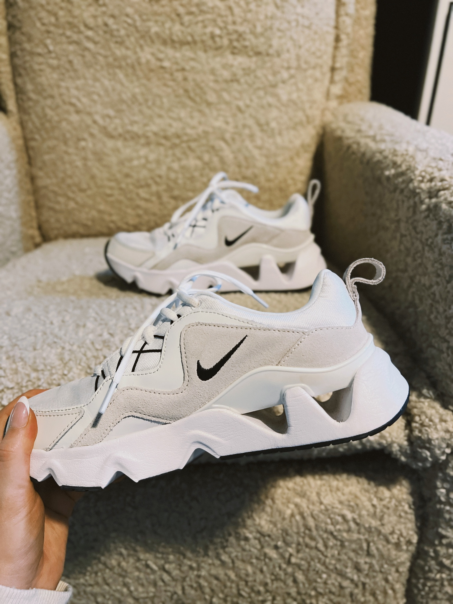 Obsessed with these neutral shoes for everyyyyyy outfit >>>

The only place I can ever find them in stock is Stock X. I use the web version to order (instead of the app). 

Also if you're pregnant, just order now. They're SO comfortable. 
I'm living in these and feel like they're perfect for the mom life too. 

I have worked out in them and they're deff fitness friendly. 

#LTKbump #LTKfitness #LTKU