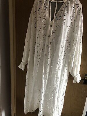 H&M Broderie Anglaise Kaftan Dress | eBay UK