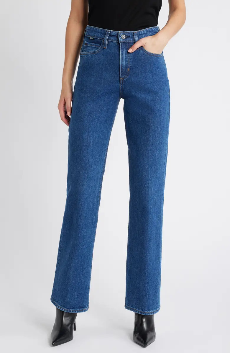 BOSS Parkway High Waist Flare Leg Jeans | Nordstrom | Nordstrom