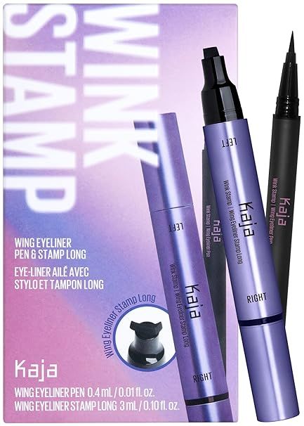 Kaja Wink Stamp Wing Eyeliner Pen & Stamp Long | with Avocado Extract, Double-ended, Black Liquid... | Amazon (US)