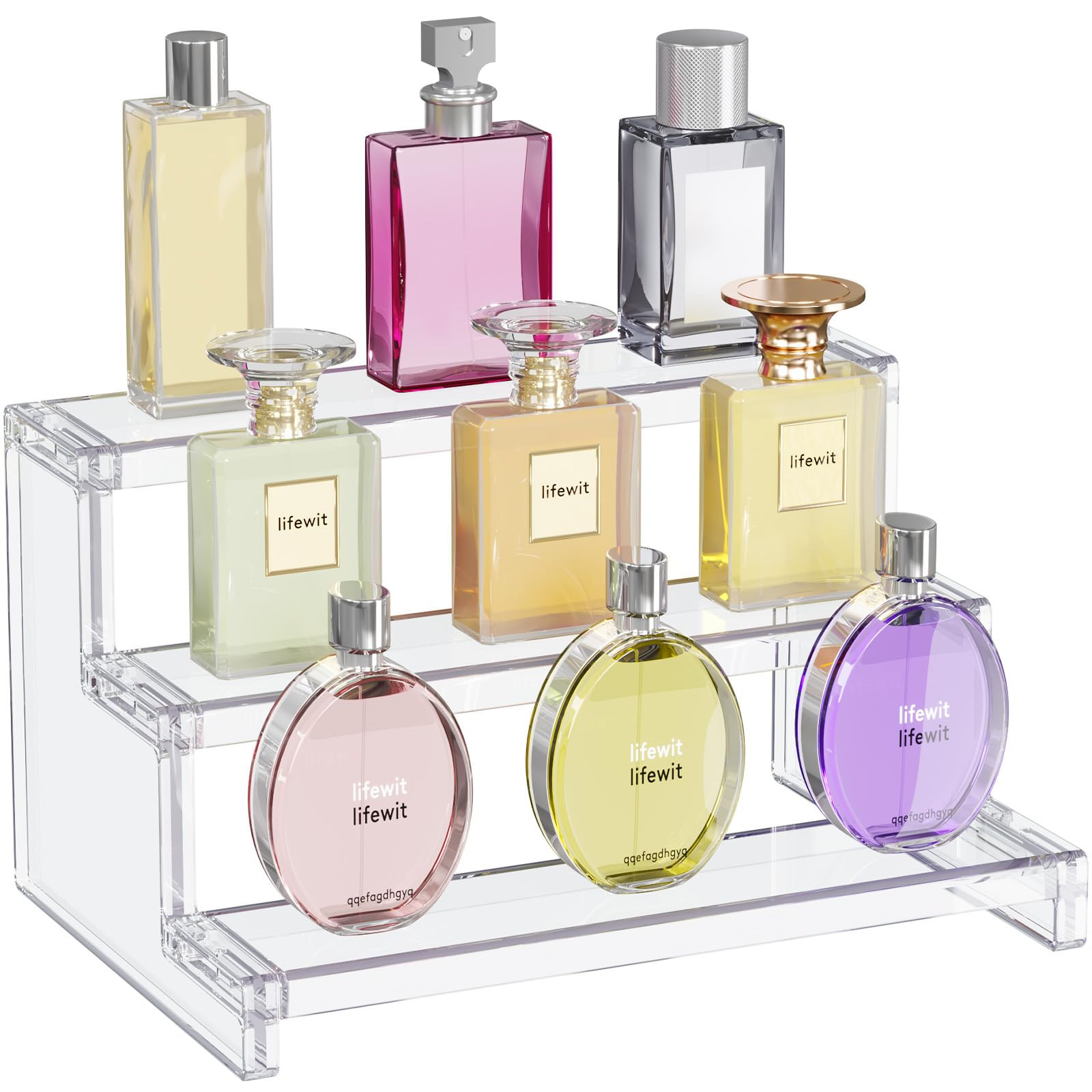 Lifewit 3-stufiger Klarer Display Ständer, 22,8 x 15,7 x 13 cm Kunststoff Schminktisch Organizer... | Amazon (DE)