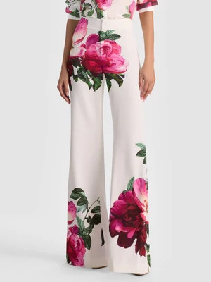 ANDREW PANT - EMPRESS BLOOM OFF WHITE | Alice + Olivia