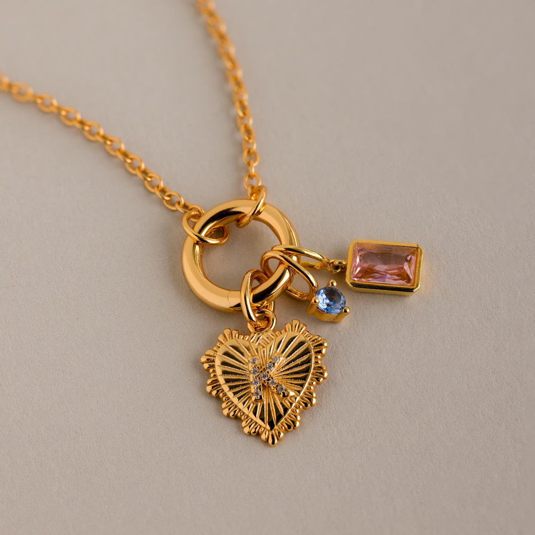 Circle Carabiner Necklace by Caitlyn Minimalist • Ring Holder Charm Necklace • Hinged Clip Ne... | Etsy (US)