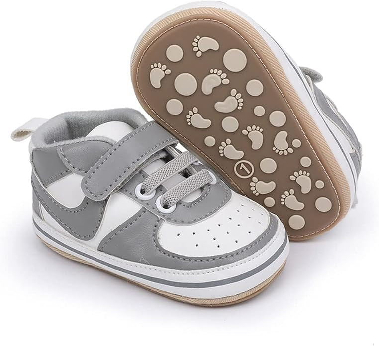 Clowora Unsex Baby Shoes Boys Girls Infant Sneakers Non-Slip Soft Rubber Sole Toddler Crib First ... | Amazon (US)