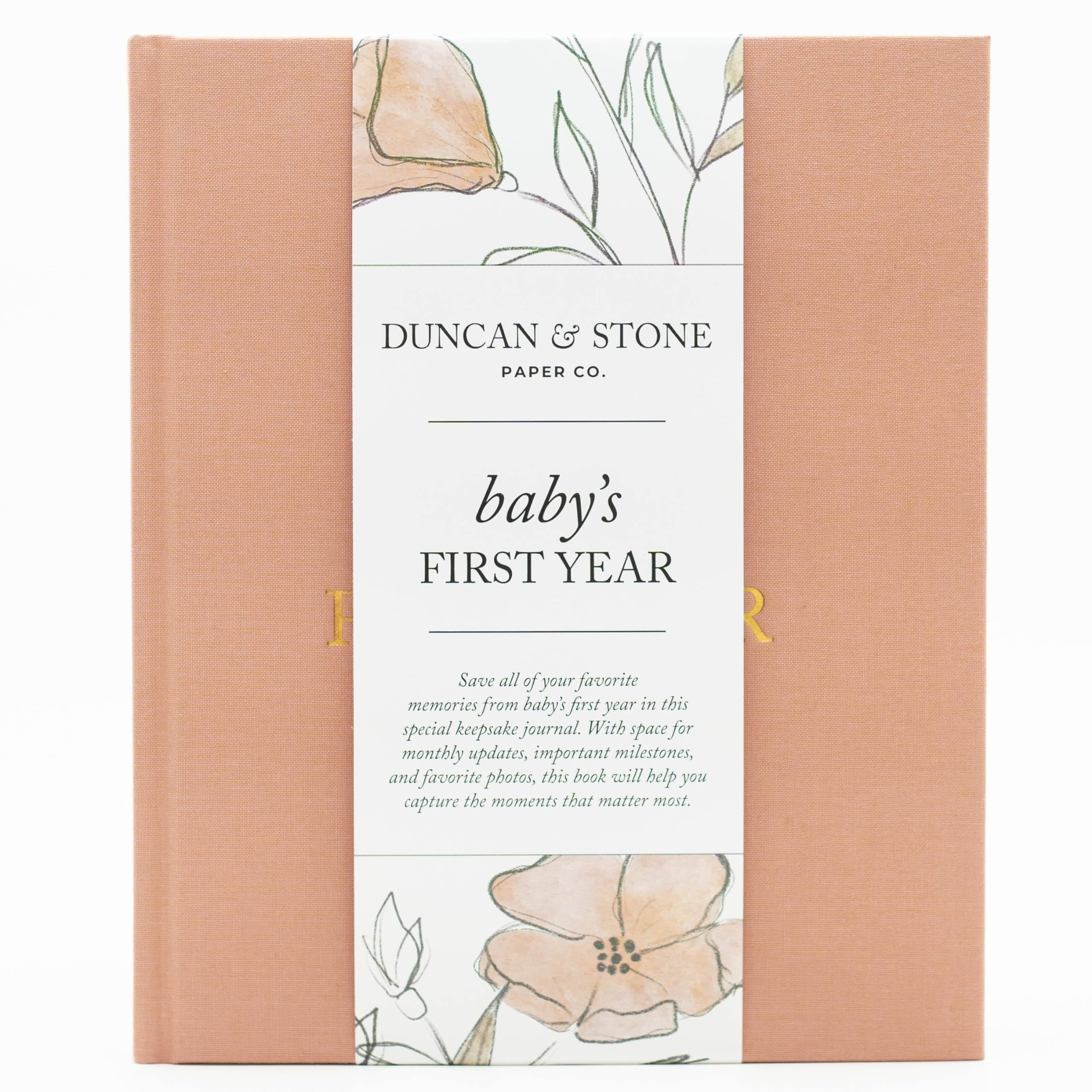Baby First Year Book (Dusty Rose, 112 Pages) by Duncan & Stone - Memory & Milestone Baby's First ... | Amazon (US)