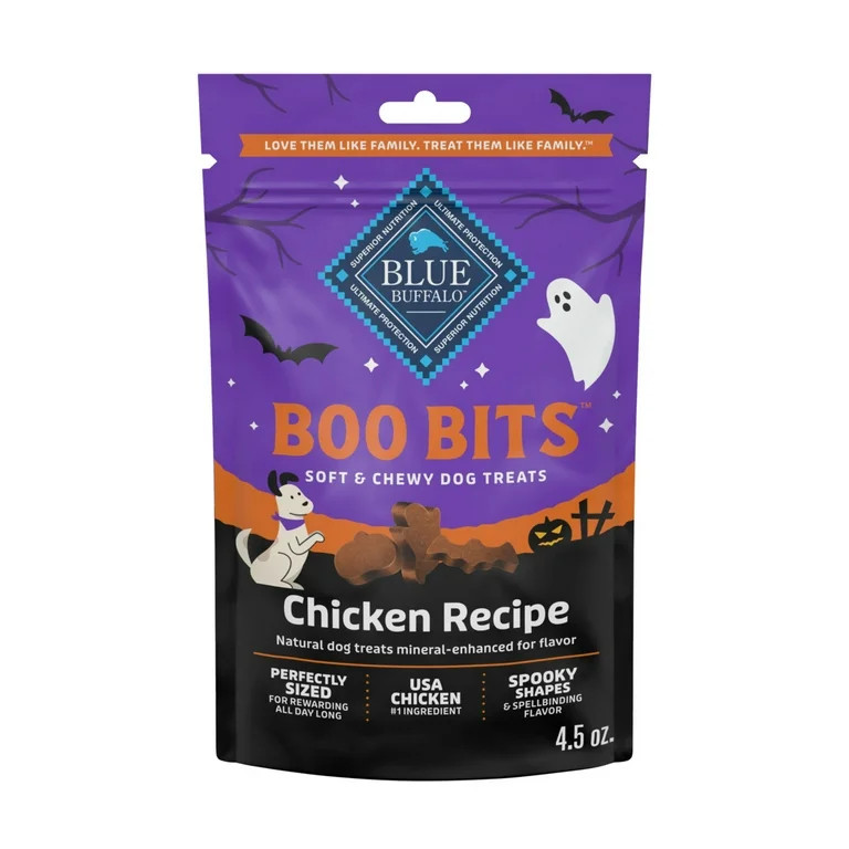 Blue Buffalo Boo Bits Soft & Chewy Halloween Dog Treats, Tasty Chicken Recipe, 4.5-oz Bag | Walmart (US)