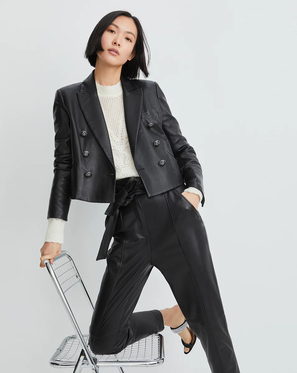 Nevis Leather Jacket | Veronica Beard