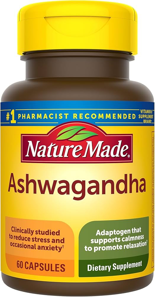 Nature Made Ashwagandha Capsules 125mg for Stress Support, 60 Capsules, 60 Day Supply | Amazon (US)