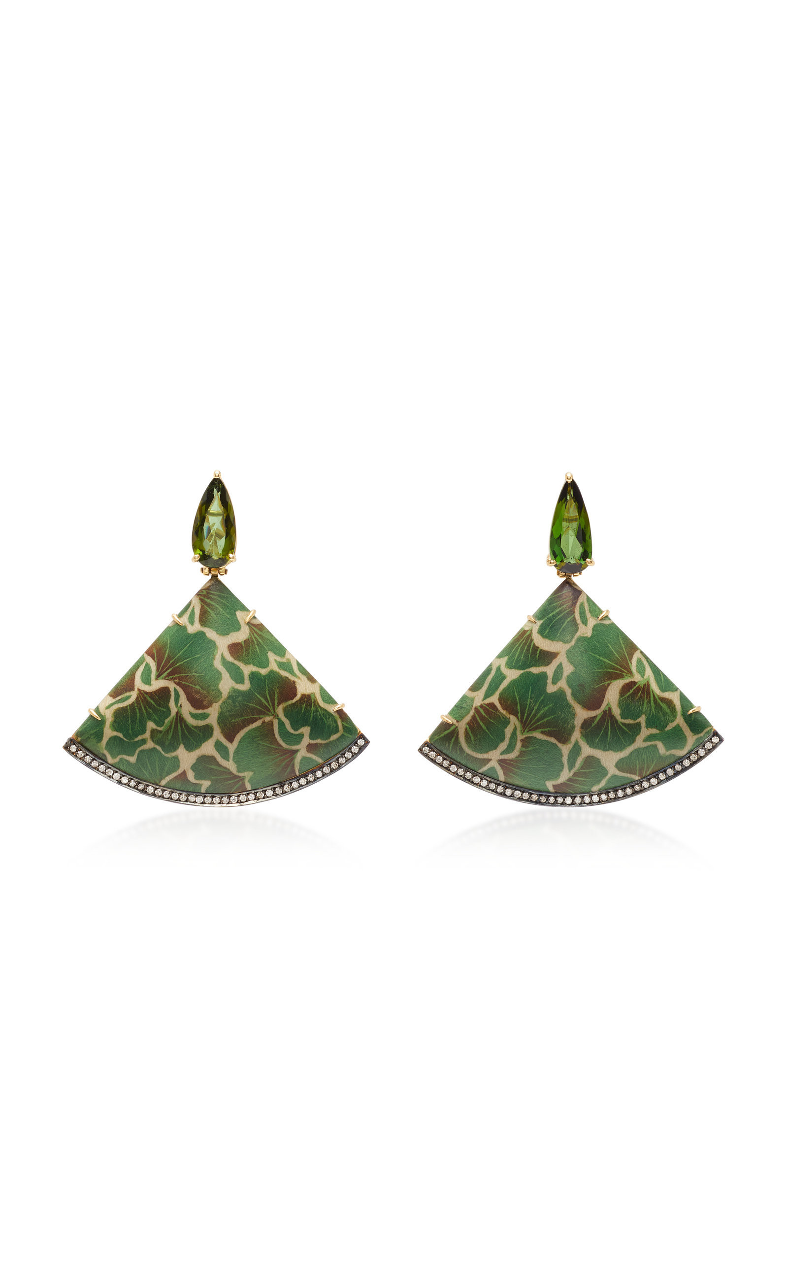 Silvia Furmanovich - 18K Gold; Tourmaline And Diamond Earrings - Green - OS - Moda Operandi - Gifts For Her | Moda Operandi (Global)
