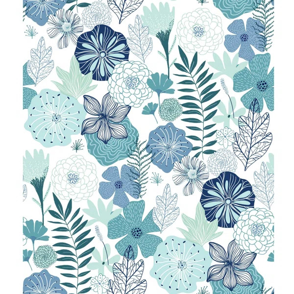 Weese Blooms 20.5' L x 16.5" W Peel and Stick Wallpaper Roll | Wayfair North America