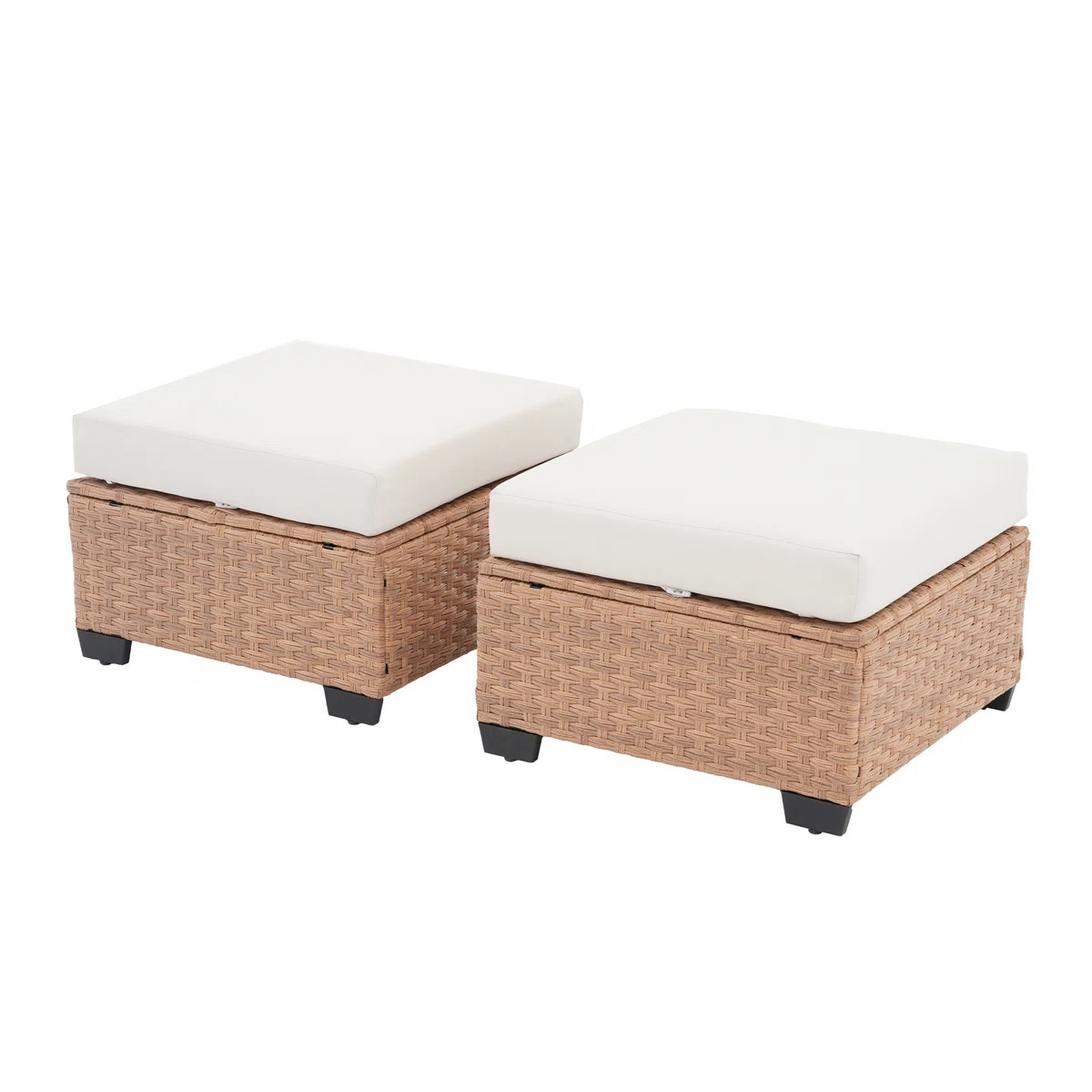 Outdoor Ottoman With Cushions (Set of 2) | Wayfair North America