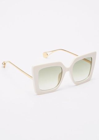 White Thick Square Frame Sunglasses-- Online Exclusive -- | rue21