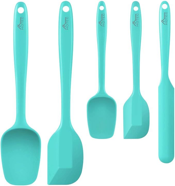 HOTEC Food Grade Silicone Rubber Spatula Set Kitchen Utensils for Baking, Cooking, and Mixing Hig... | Amazon (US)