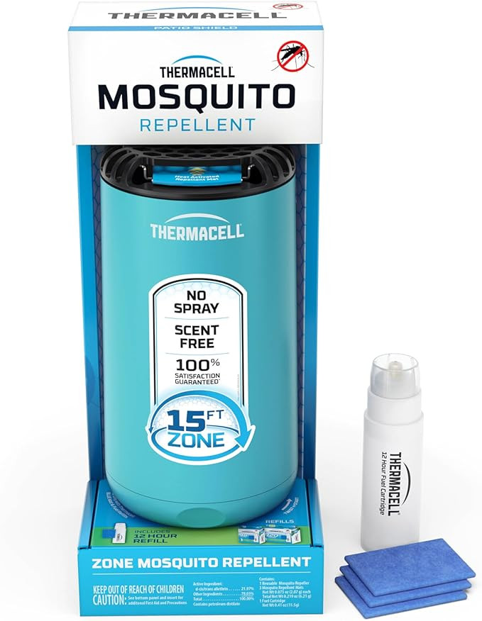 Thermacell Patio Shield Mosquito Repeller, Blue; Highly Effective Mosquito Repellent for Patio; N... | Amazon (US)