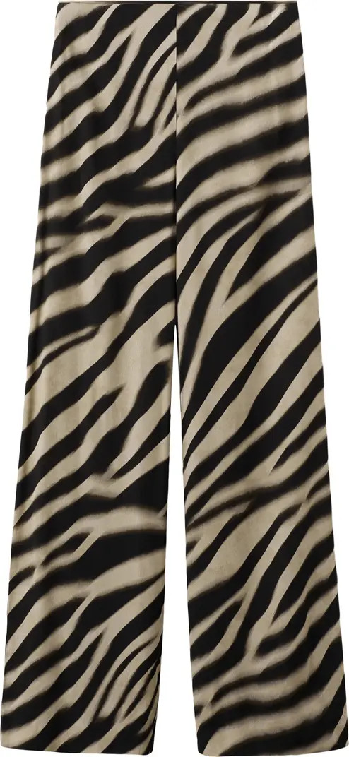 Zebra Print Straight Leg Pants | Nordstrom