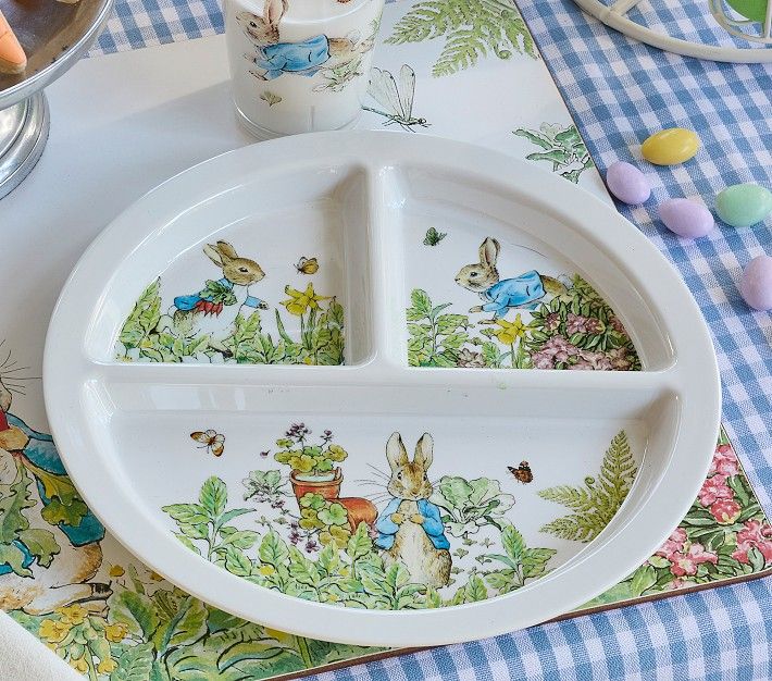 Peter Rabbit™ Garden Divided Plate | Pottery Barn Kids
