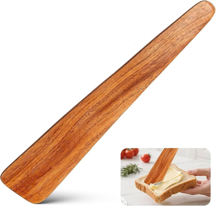 Amazon.com: Wooden Flat Spatula for Nonstick Cookware, Smooth Handle Kitchen Utensil for Flipping... | Amazon (US)