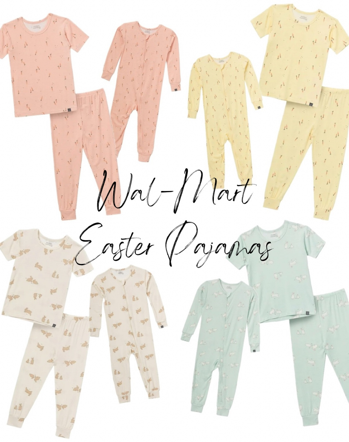 Toddler and Baby Wal-Mart Easter Pajamas by Modern Moments
#bunny #easterpjs #matchingpjs

#LTKSeasonal #LTKBaby #LTKKids