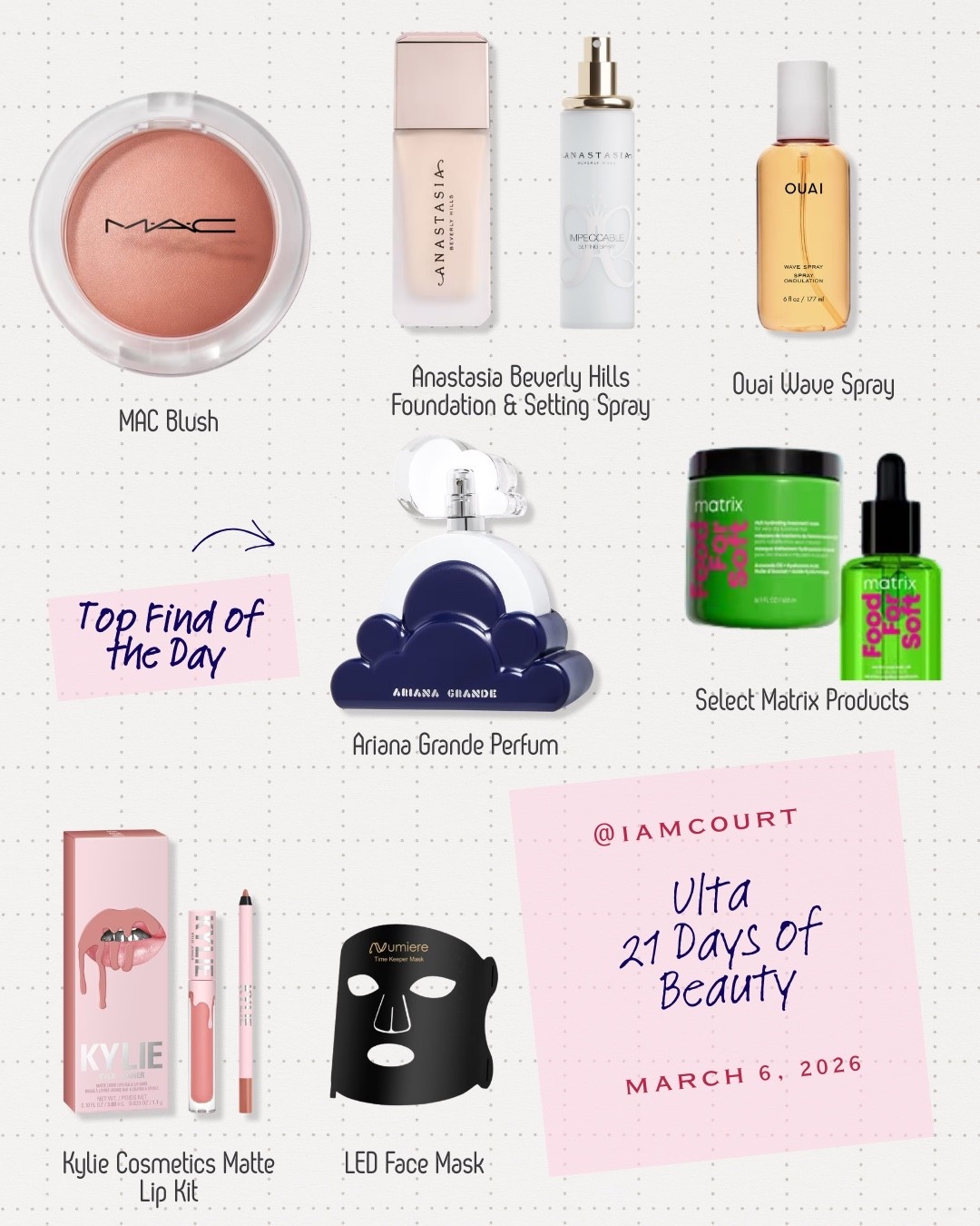 Ulta 21 Days of Beauty! 

@ULTA Beauty @anastasiabeverlyhills 

#LTKselfcare #LTKBeauty #LTKSpringSale