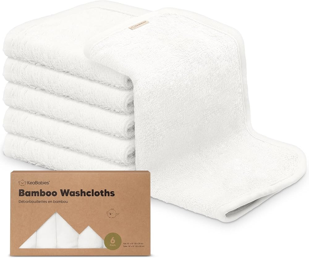 6-Pack Organic Baby Washcloths - Soft Bamboo Washcloth, Baby Wash Cloths, Baby Wash Cloth for New... | Amazon (CA)
