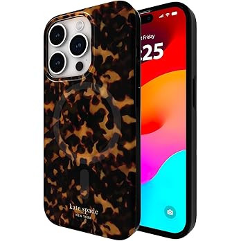 Kate Spade New York iPhone 15 Pro Case, Compatible with MagSafe - Tortoiseshell | Amazon (US)