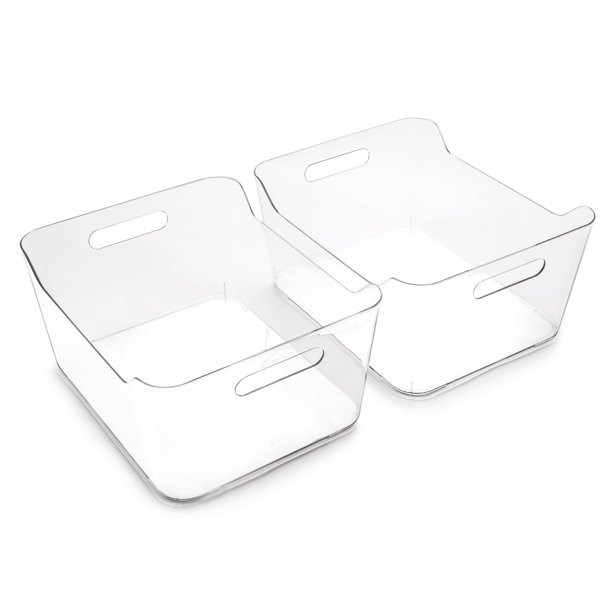 BINO | Plastic Storage Bins, X-Large - 2 Pack | THE SOHO COLLECTION | Multi-Use Organizer Bins | ... | Walmart (US)