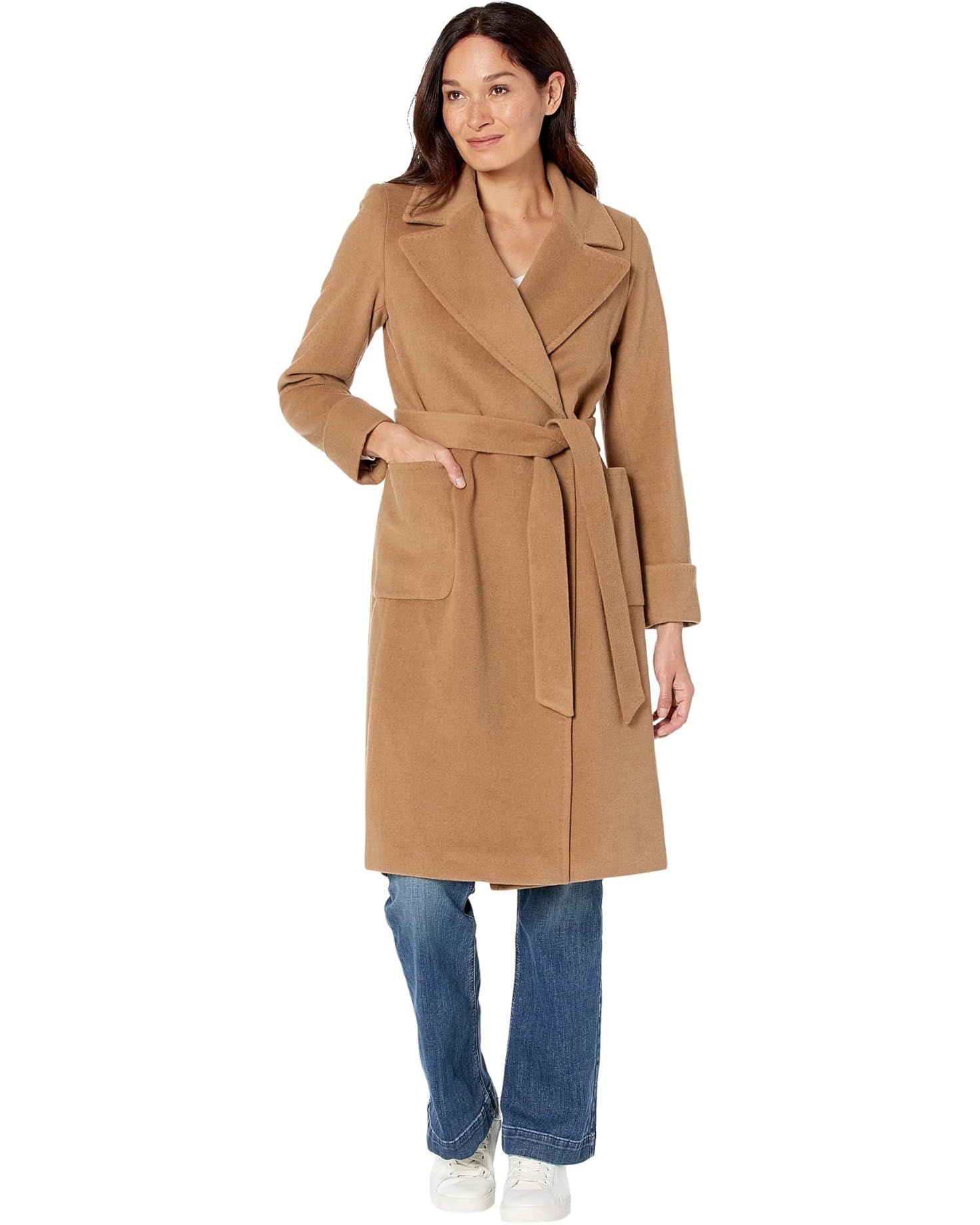 LAUREN Ralph Lauren Cashmere Blend Wrap Coat | Zappos