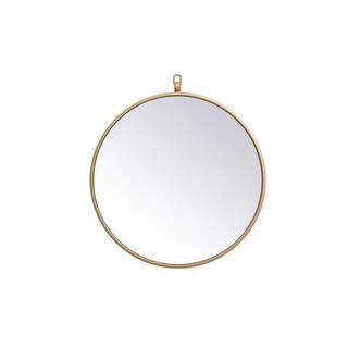 Small Round Brass Modern Mirror (18 in. H x 18 in. W) | The Home Depot