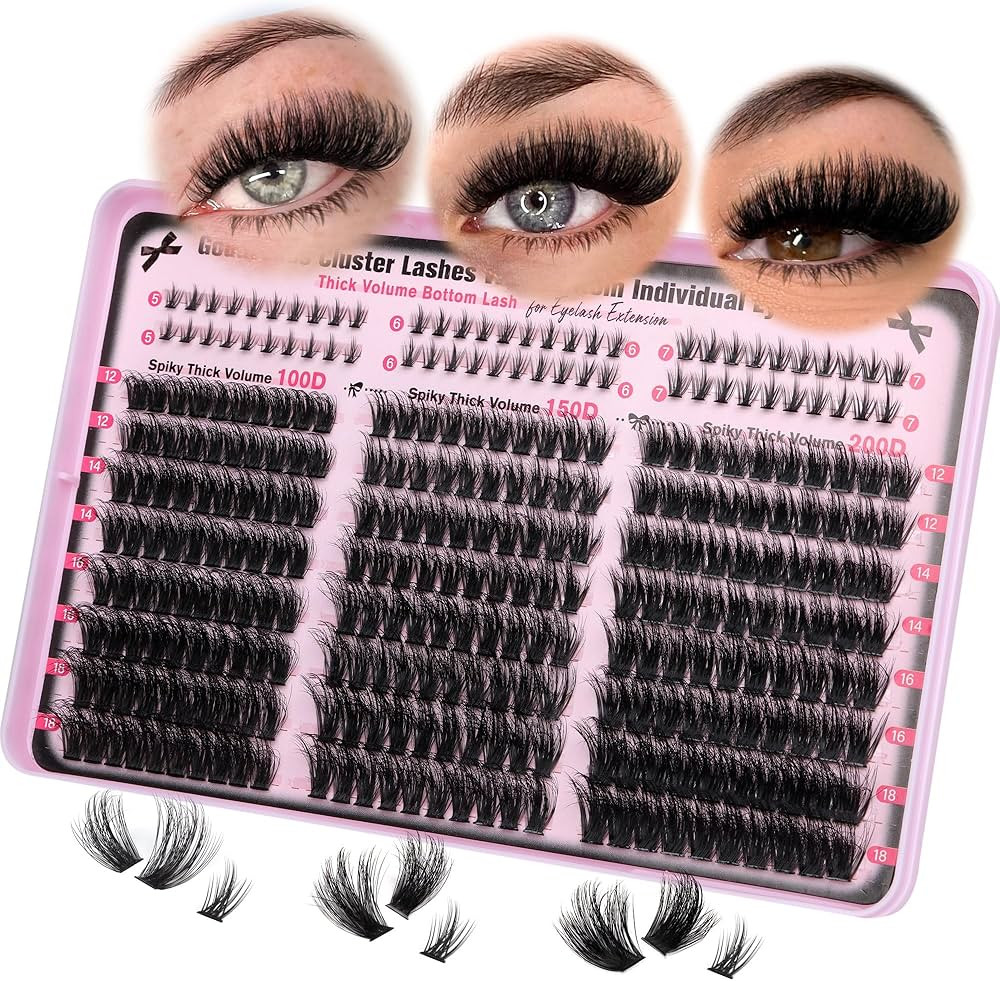 Goddvenus Lash Clusters Volume Cluster Eyelash Extensions D Curl Waterproof Individual Lashes 240... | Amazon (US)