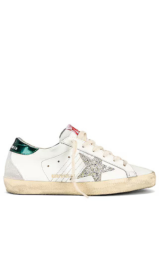 x REVOLVE Superstar Sneaker in White, Platinum, & Emerald Green | Revolve Clothing (Global)