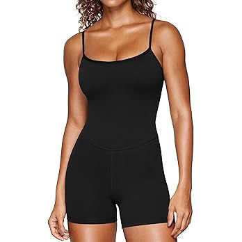 CRZ YOGA Butterluxe Athletic Rompers for Women Adjustable Strap Padded Workout Shorts Jumpsuits O... | Amazon (US)