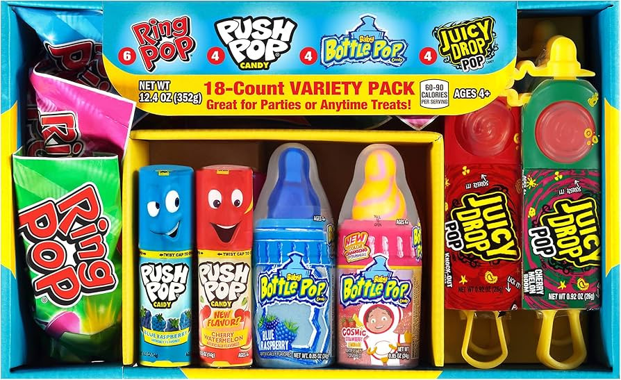 Halloween Candy Variety Pack 18 Count: Fun Bulk Candy for Kids from Ring Pop, Push Pop, Baby Bott... | Amazon (US)