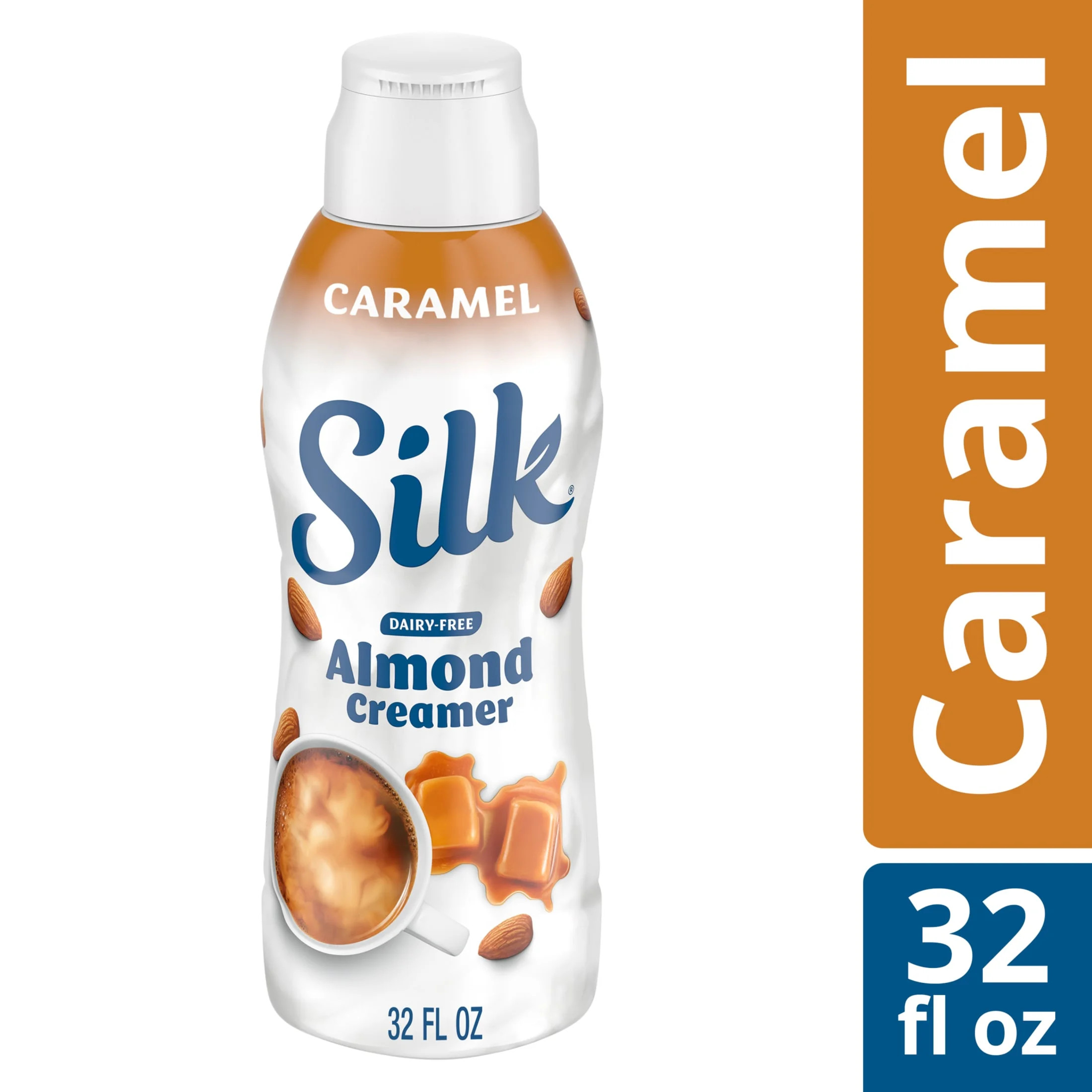Silk Dairy Free, Gluten Free, Caramel Almond Creamer, 32 fl oz Carton | Walmart (US)