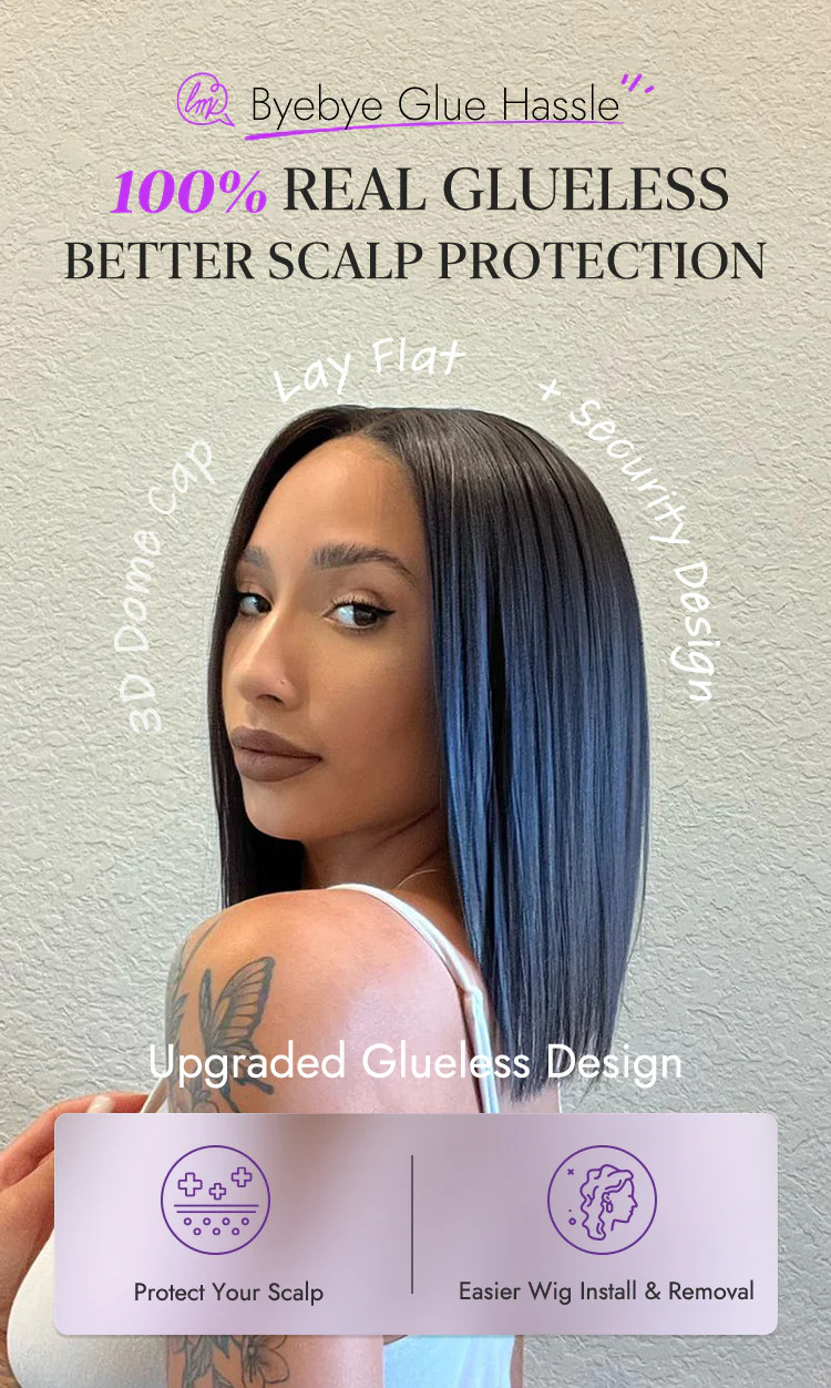 Glueless 4x4 Closure Undetectable HD Lace Bob Wig 100% Human Hair | Pr | Luvmehair