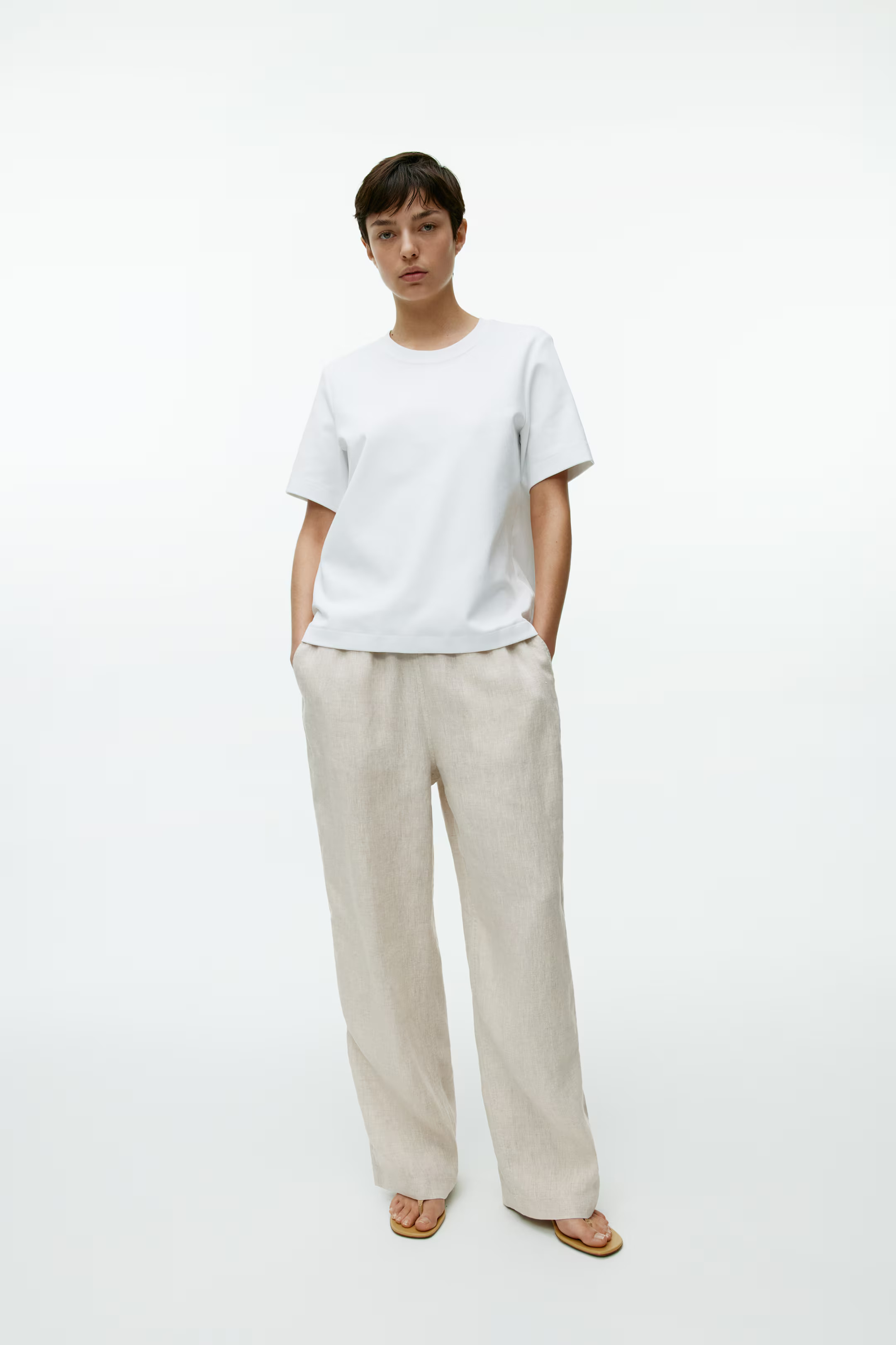 Broek met linnen trekkoord | H&M (DE, AT, CH, NL, FI)