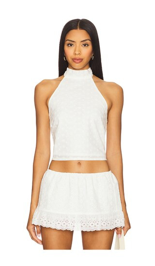 Frances Eyelet Top in White Hydrangea | Revolve Clothing (Global)
