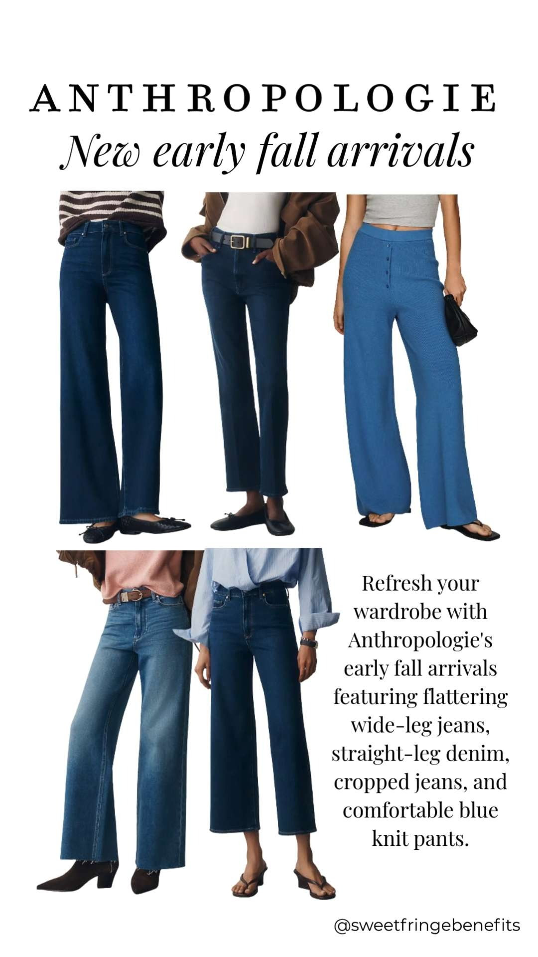 Denim season is officially here! 👖 Anthropologie's early fall arrivals feature timeless jeans in a variety of flattering cuts and washes, making it easy to find your next favorite pair. These versatile styles will take you from casual weekdays to polished weekends with ease.

💡 LTK MADE EASY
❤️ Heart = Support my posts!
🔖 Save = Get sale & restock alerts
📋 Lists = Keep favorites organized
📲 Share = Send lists and products to a friend. Hello, Christmas List!
💬 Comment = Ask me anything about what I'm wearing. :-) 

 #LTKootd #LTKSeasonal #LTKOver40