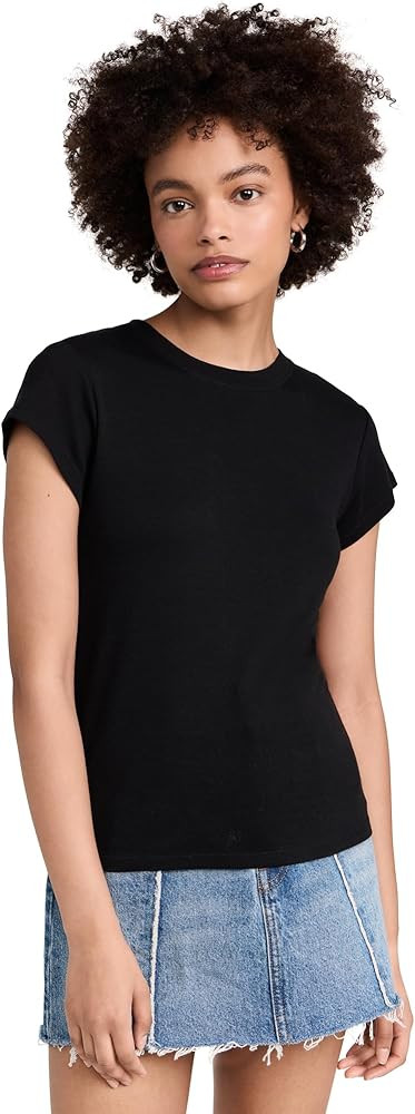Splendid Women's Faye 1x1 Crew Neck Tee | Amazon (US)