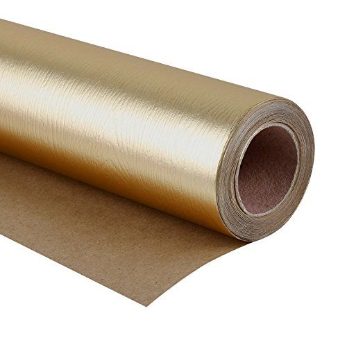WRAPAHOLIC Wrapping Paper Roll - Basic Texture Matte Gold for Birthday, Holiday, Wedding, Baby Sh... | Amazon (US)